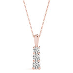 Load image into Gallery viewer, 3 Stone Round Diamond Pendant For Women
