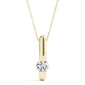 Classic Beauty Gold Solitaire Pendant for Women