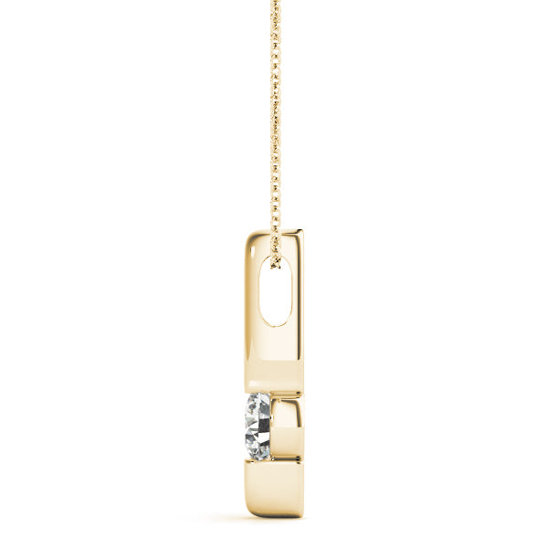 Classic Beauty Gold Solitaire Pendant for Women