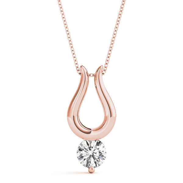 Gold Diamond Solitaire Pendant - Bold and Bright Gifts For Women