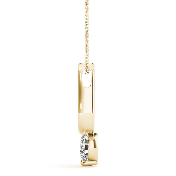 Gold Diamond Solitaire Pendant - Bold and Bright Gifts For Women