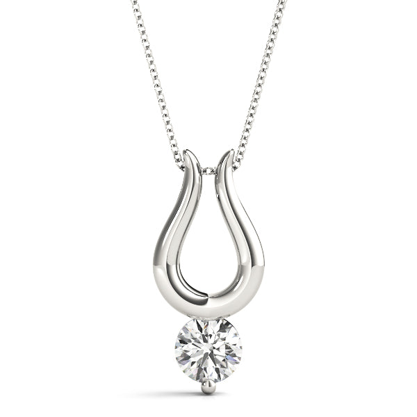 Gold Diamond Solitaire Pendant - Bold and Bright Gifts For Women
