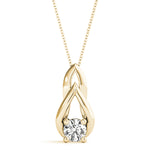 Load image into Gallery viewer, Minimalist and Sleek Four Prong Solitaire Pendant for Her
