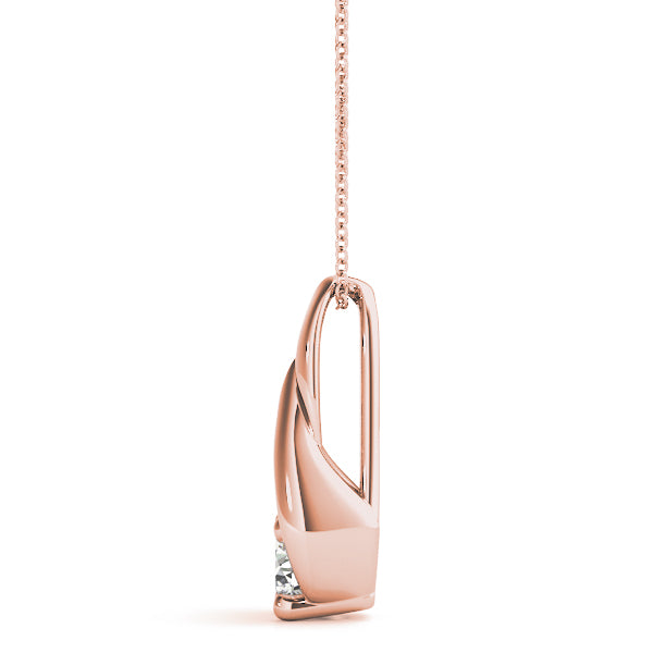 Minimalist and Sleek Four Prong Solitaire Pendant for Her