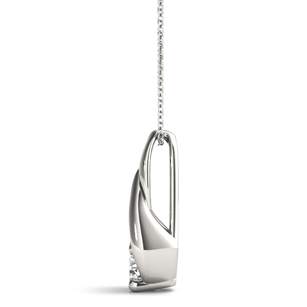 Minimalist and Sleek Four Prong Solitaire Pendant for Her