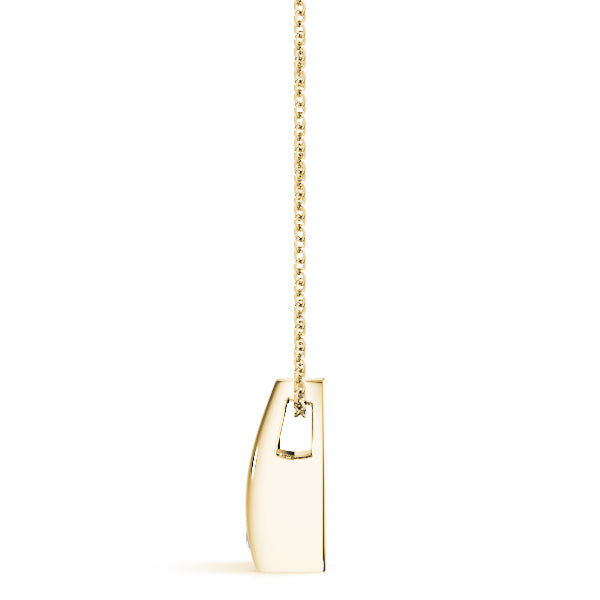 Bezel Set Round Diamond Solitaire Pendant - Luxury Gift for Women