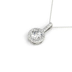 Load image into Gallery viewer, Round Diamond Halo Pendant for Women
