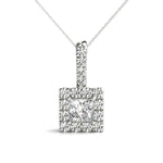 Load image into Gallery viewer, Square Halo Diamond Pendant For Women
