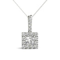 Square Halo Diamond Pendant For Women