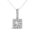 Square Halo Diamond Pendant For Women