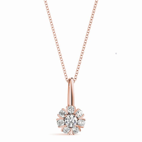 Split Prong Cluster Pendant For Women