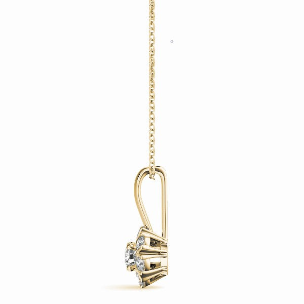 Split Prong Cluster Pendant For Women