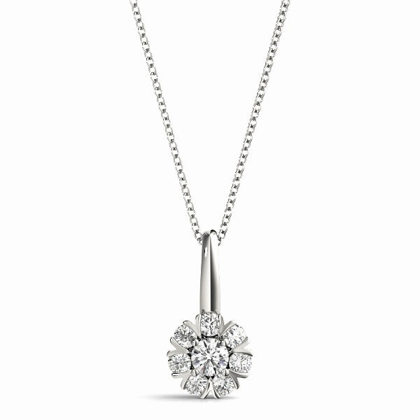 Split Prong Cluster Pendant For Women