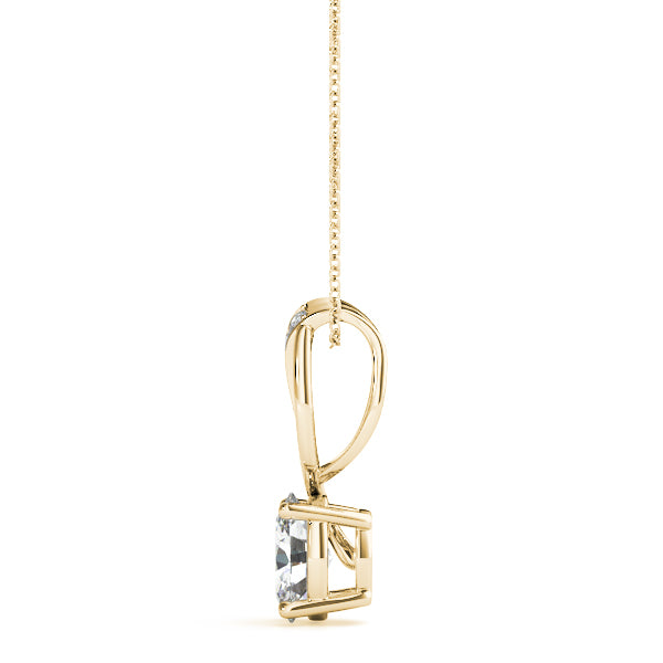 Oval Halo Diamond Pendant