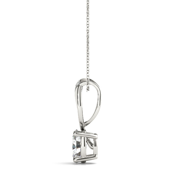 Oval Halo Diamond Pendant