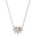 Load image into Gallery viewer, Oval Halo Diamond Pendant for Women
