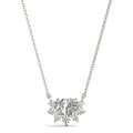 Oval Halo Diamond Pendant for Women
