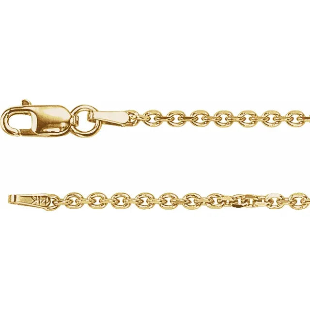 Diamond Cut Cable Chain For Women