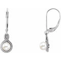 Sterling Silver Pearl Beaded Earrings