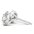 Halo Diamond Stud Earrings