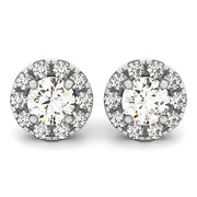 Halo Diamond Stud Earrings
