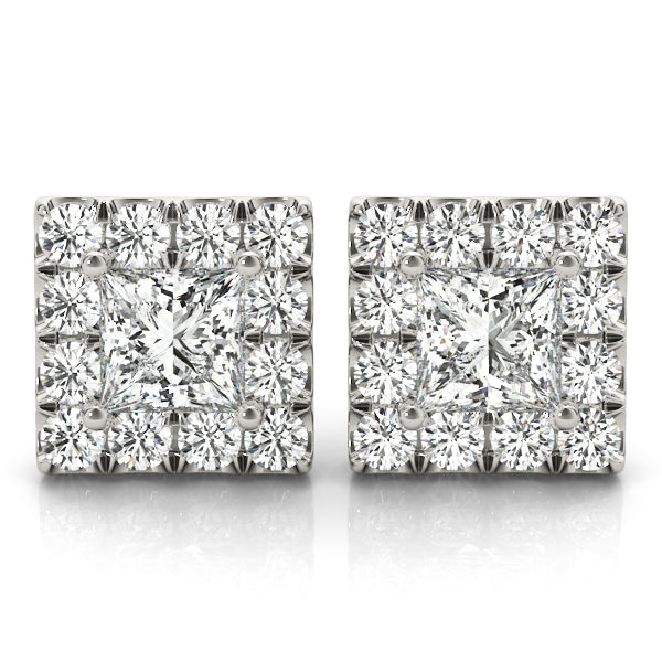 Classic Square Diamond Studs