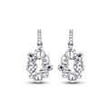 Women’s Fashion Earrings with Round Diamonds