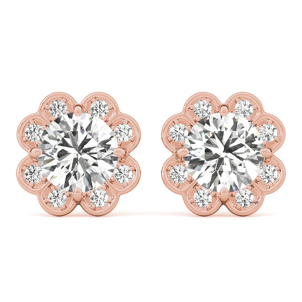 Floral Diamond Fashion Earrings