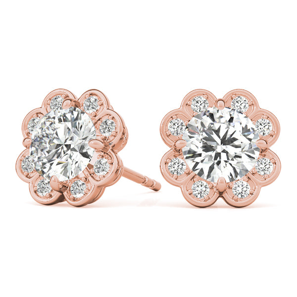Floral Diamond Fashion Earrings