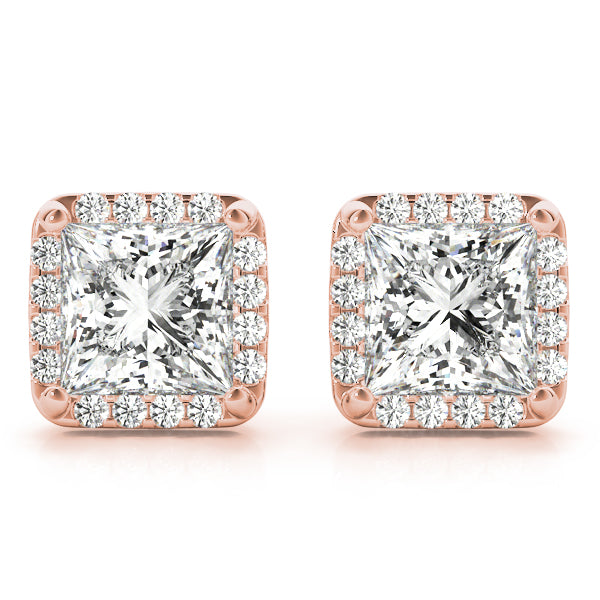 Elegant Square Diamond Earrings