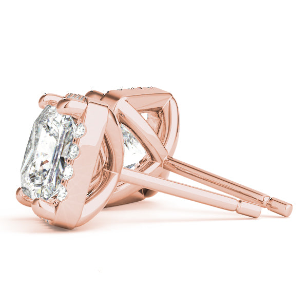 Elegant Square Diamond Earrings