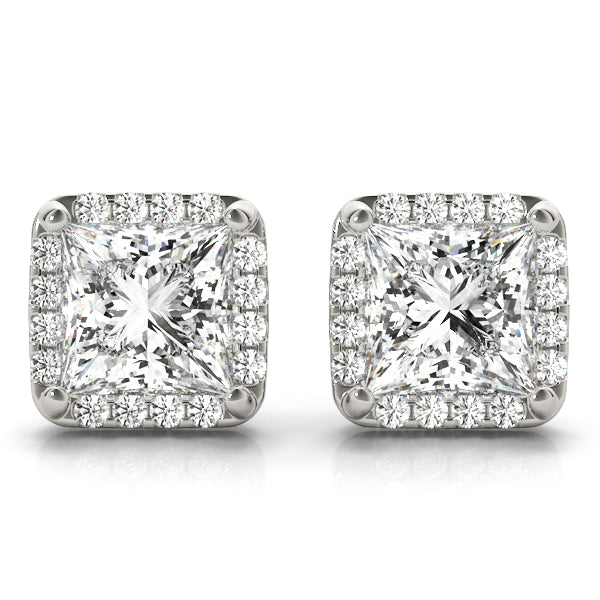 Elegant Square Diamond Earrings