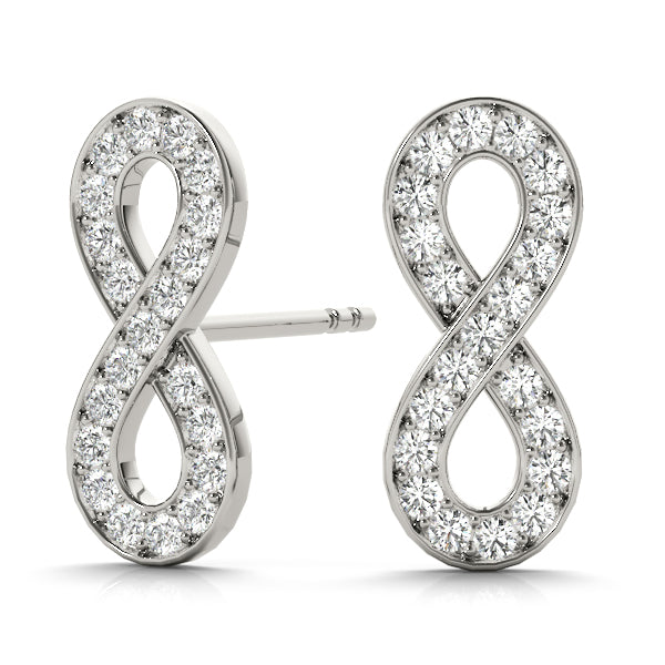 Eternal Infinity Diamond Stud Earrings
