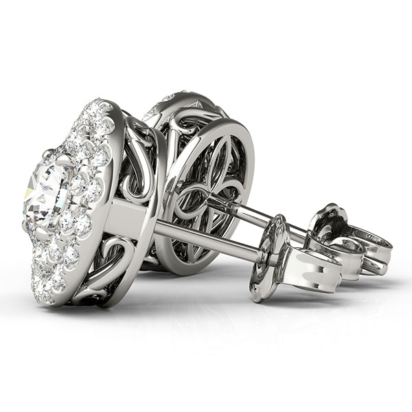 Double Halo Diamond Studs