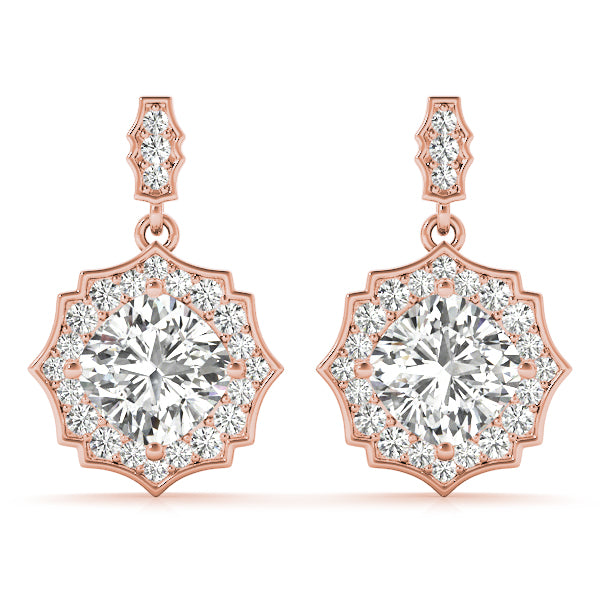 Halo Earrings With Scalloped Edges