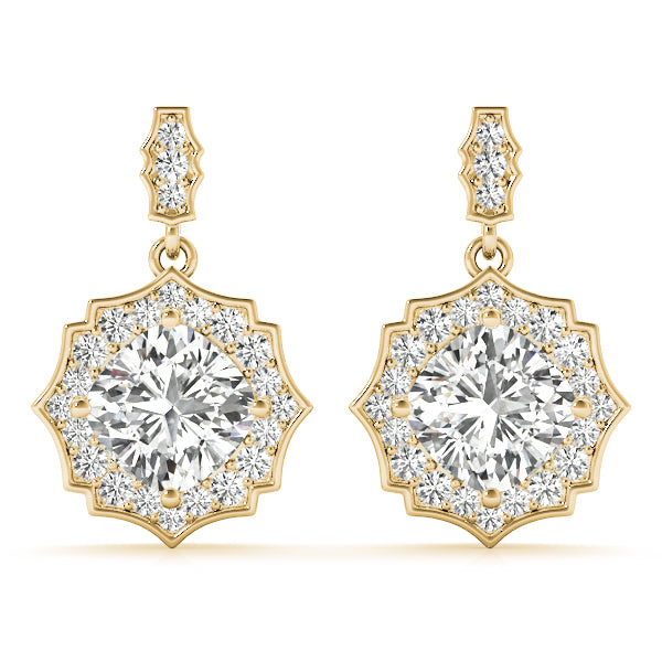 Halo Earrings With Scalloped Edges