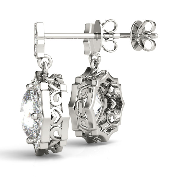 Halo Earrings With Scalloped Edges