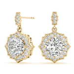 Load image into Gallery viewer, Halo Earrings With Scalloped Edges
