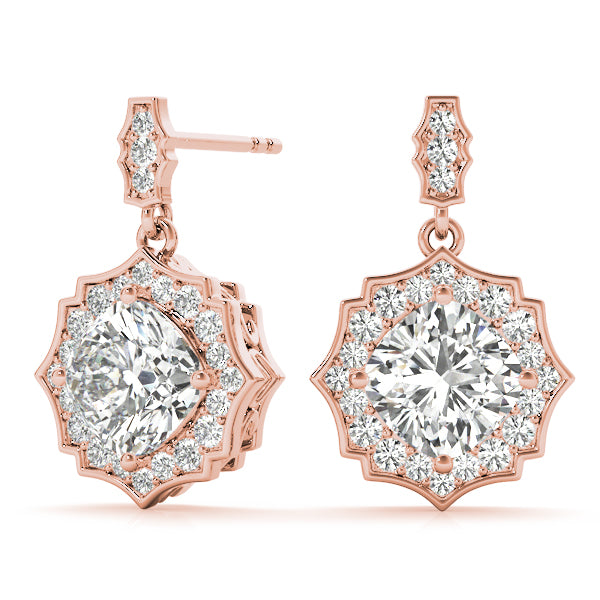 Halo Earrings With Scalloped Edges