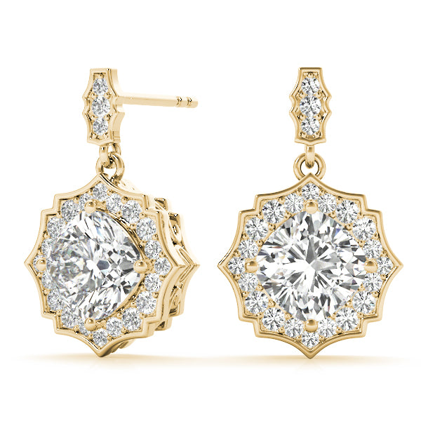 Halo Earrings With Scalloped Edges