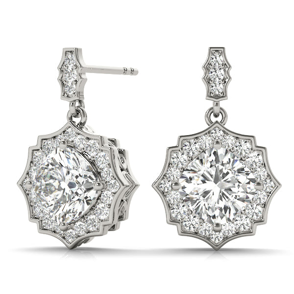 Halo Earrings With Scalloped Edges