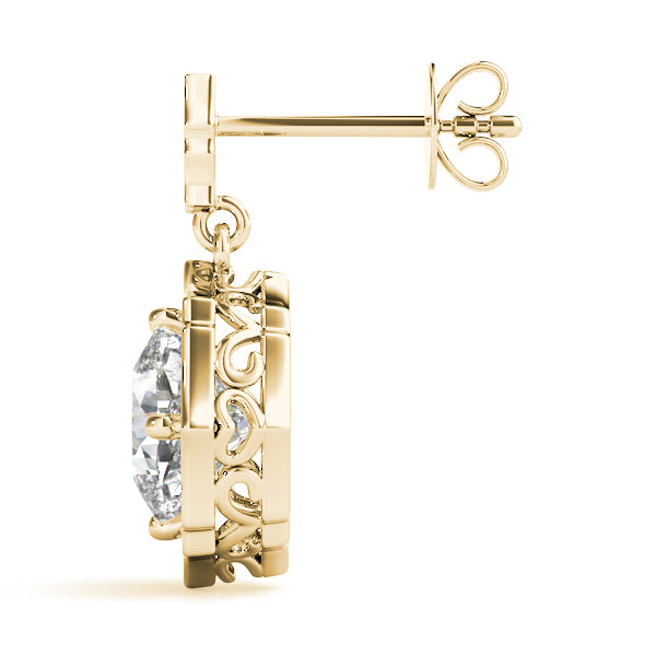 Halo Earrings With Scalloped Edges