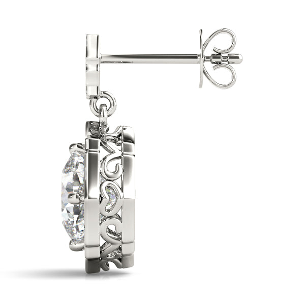 Halo Earrings With Scalloped Edges