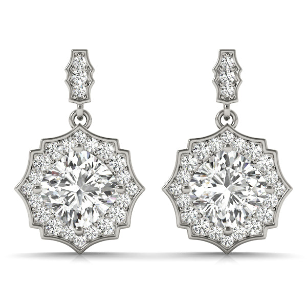 Halo Earrings With Scalloped Edges