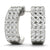 Three Row Diamond Hoop Earrings