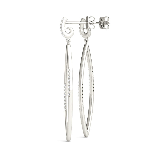 Round Diamond Fashion Earrings For Women