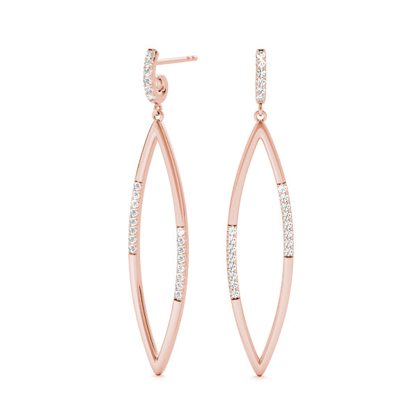 Round Diamond Fashion Earrings For Women