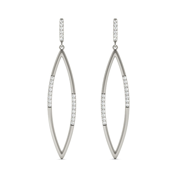 Round Diamond Fashion Earrings For Women