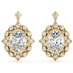 Load image into Gallery viewer, Oval-Shaped Halo Fashion Earrings
