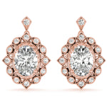 Load image into Gallery viewer, Oval-Shaped Halo Fashion Earrings

